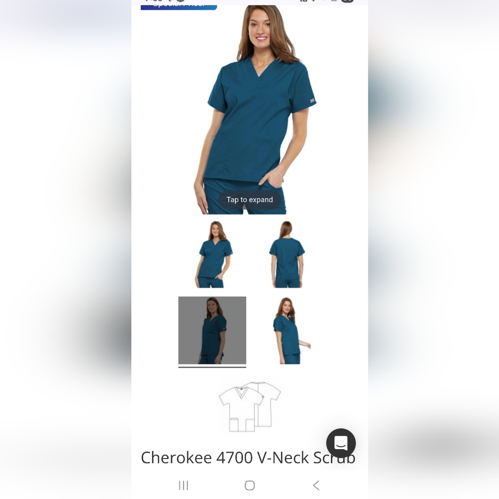 Cherokee V-Neck Scrub Top